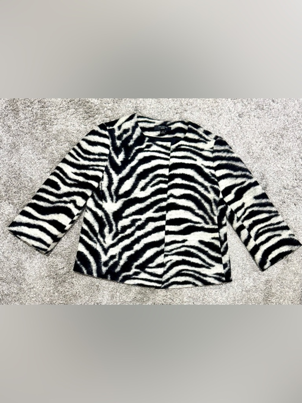 Ann Taylor-Zebra Print Wool Jacket-Zebra Print- size XS